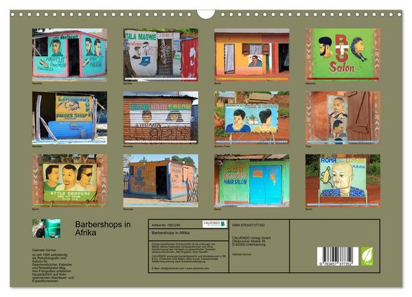 Produktbild: Barbershops in Afrika (Wandkalender 2026 DIN A3 quer), CALVENDO Monatskalender
