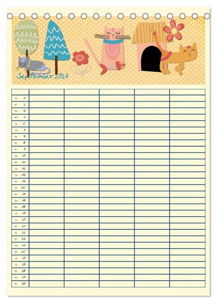 Produktbild: Unser buntes Familienleben (Tischkalender 2026 DIN A5 hoch), CALVENDO Monatskalender