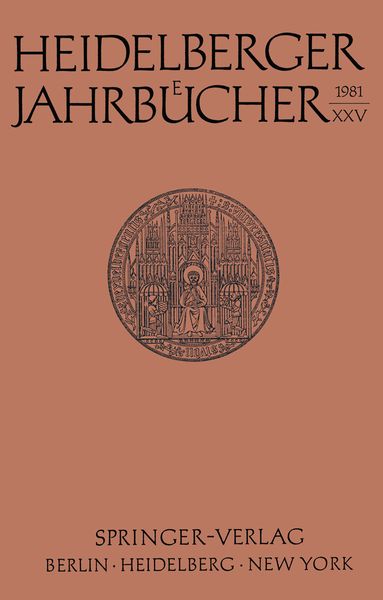 Produktbild: Heidelberger Jahrb&uuml;cher
