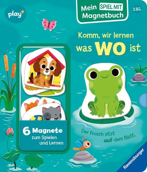 Produktbild: Play+ Mein Spiel mit-Magnetbuch Komm, wir lernen was wo ist - ab 18 Monate