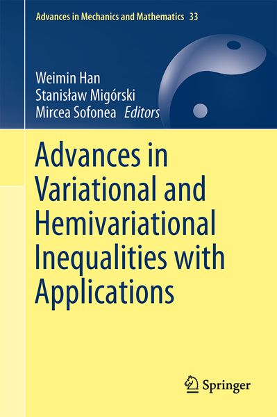 Produktbild: Advances in Variational and Hemivariational Inequalities