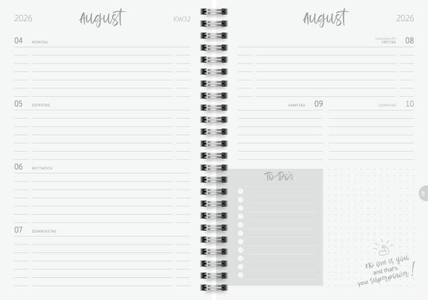 Produktbild: Sch&uuml;lerkalender Style 2026/2027 "Clouds" | A5, Kunststoff