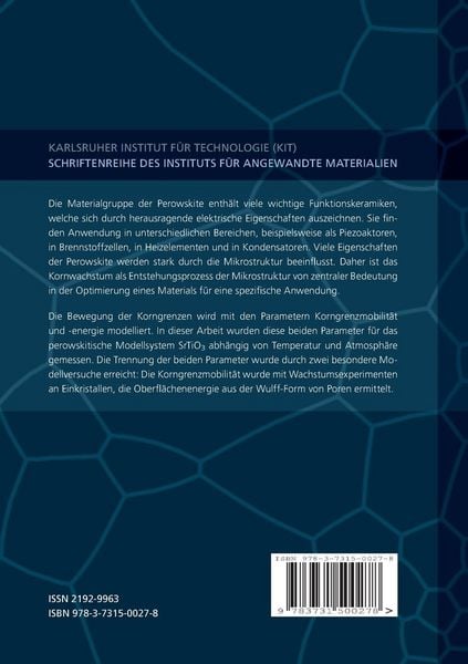 Produktbild: Zur Grenzfl&auml;chenanisotropie von SrTiO3