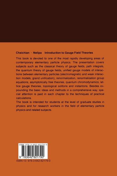 Produktbild: Introduction to Gauge Field Theories