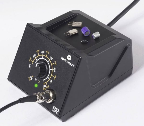 Produktbild: TOOLCRAFT TO-ZD-8962E-B L&ouml;tstation analog 70W 480&deg;C (max) inkl. L&ouml;tspitze