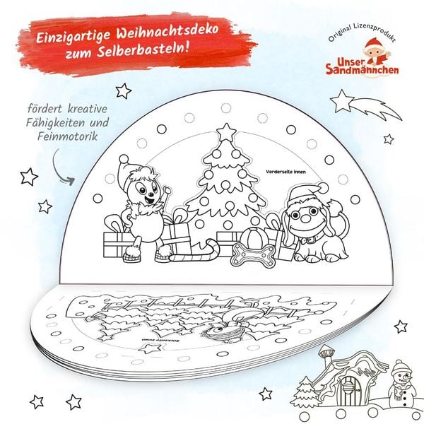 Produktbild: Tr&ouml;tsch Unser Sandm&auml;nnchen Schwibbogen Mal- und Bastelbuch
