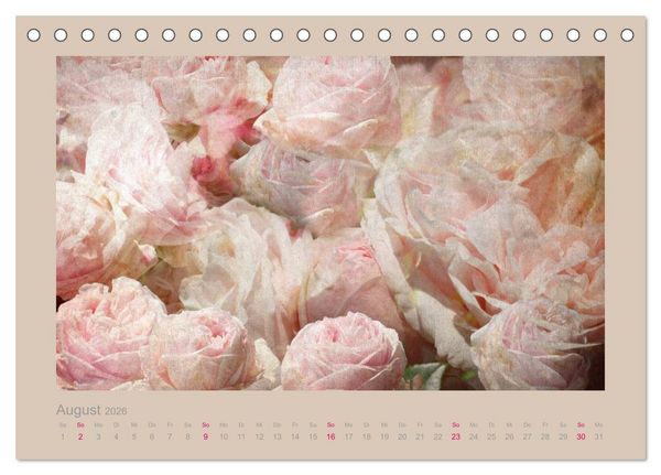 Produktbild: Romantische Rosen (Tischkalender 2026 DIN A5 quer), CALVENDO Monatskalender
