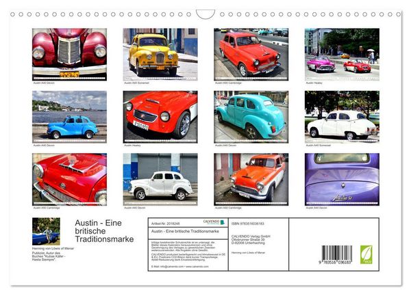 Produktbild: Austin - Eine britische Traditionsmarke (Wandkalender 2026 DIN A3 quer), CALVENDO Monatskalender