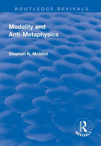 Produktbild: Modality and Anti-Metaphysics
