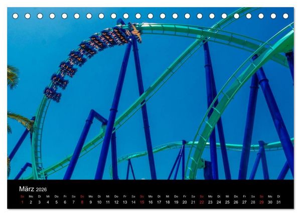 Produktbild: Made for Fear - Der Achterbahnkalender (Tischkalender 2026 DIN A5 quer), CALVENDO Monatskalender