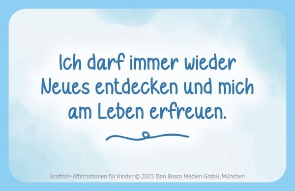 Produktbild: Krafttier-Affirmationen f&uuml;r Kinder