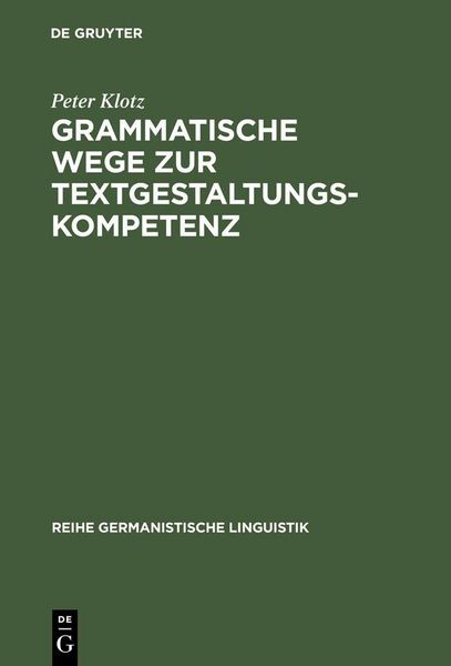 Produktbild: Grammatische Wege zur Textgestaltungskompetenz