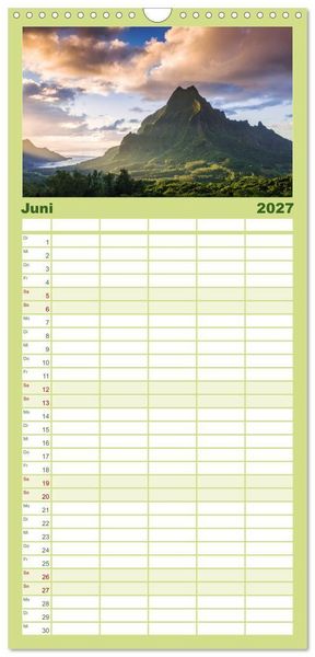 Produktbild: Familienplaner 2027 - Magische Natur - Unsere sch&ouml;ne Welt mit 5 Spalten (Wandkalender, 21 x 45 cm) CALVENDO
