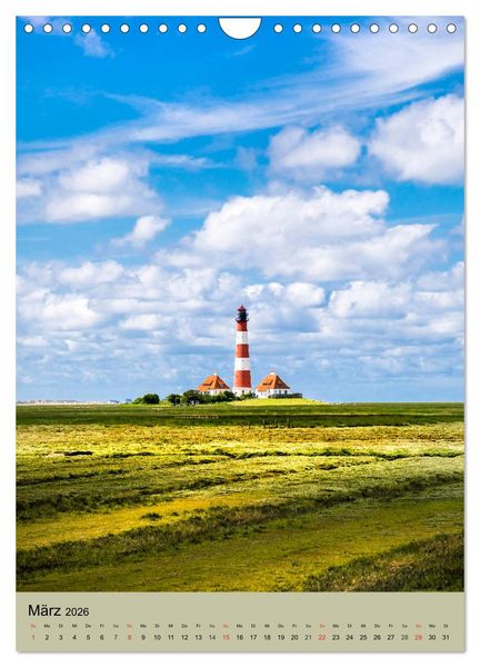 Produktbild: NORDSEEFLAIR - St. Peter Ording und Westerhever (Wandkalender 2026 DIN A4 hoch), CALVENDO Monatskalender