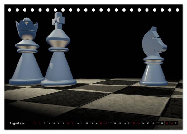 Produktbild: SCHACH - Spiel der K&ouml;nige (Tischkalender 2026 DIN A5 quer), CALVENDO Monatskalender