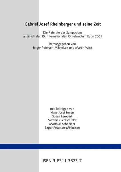 Produktbild: Gabriel Josef Rheinberger und seine Zeit