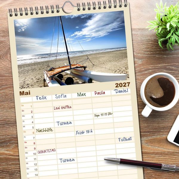 Produktbild: Familienplaner 2027 - Ferien in Holland mit 5 Spalten (Wandkalender, 21 x 45 cm) CALVENDO