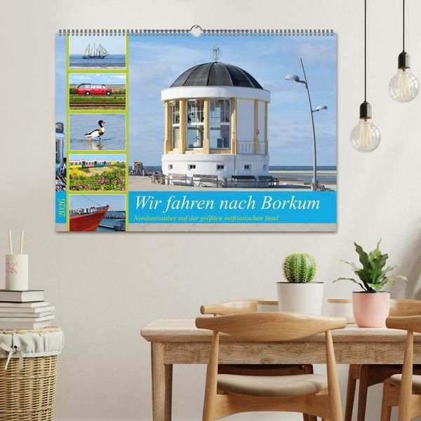Produktbild: Wir fahren nach Borkum (Wandkalender 2026 DIN A2 quer), CALVENDO Monatskalender