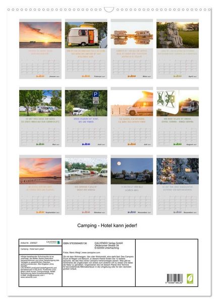 Produktbild: Camping - Hotel kann jeder! (Wandkalender 2027 DIN A2 hoch), CALVENDO Monatskalender