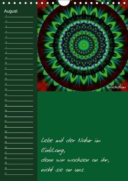 Produktbild: Mandala - Spiegel der Seele / immerw&auml;hrender Geburtstagskalender (Wandkalender immerw&auml;hrend DIN A4 hoch)