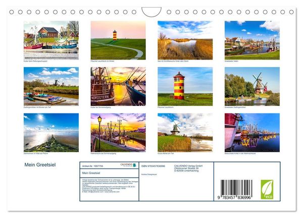 Produktbild: Mein Greetsiel (Wandkalender 2026 DIN A4 quer), CALVENDO Monatskalender