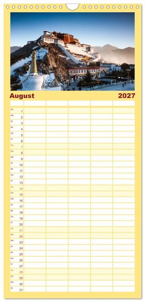 Produktbild: Familienplaner 2027 - Faszinierendes Asien - Eine Kulturreise in den Fernen Osten mit 5 Spalten (Wandkalender, 21 x 45 cm) CALVENDO
