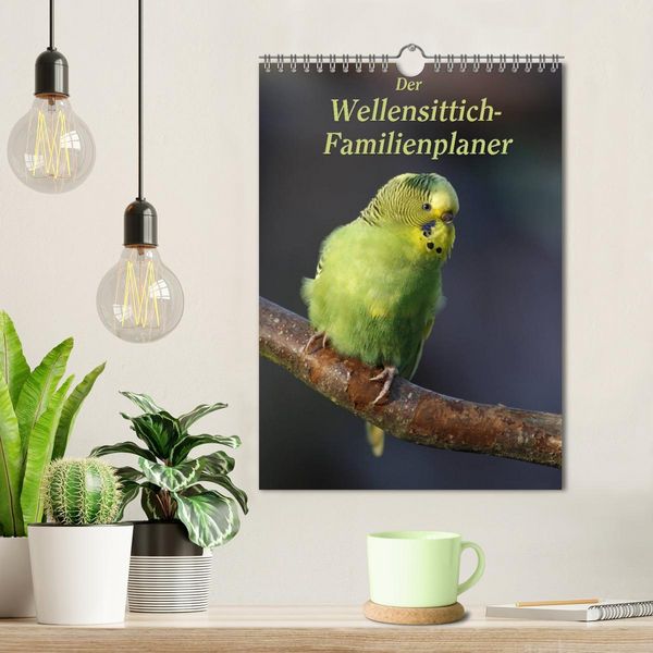 Produktbild: Der Wellensittich-Familienplaner (Wandkalender 2026 DIN A4 hoch), CALVENDO Monatskalender
