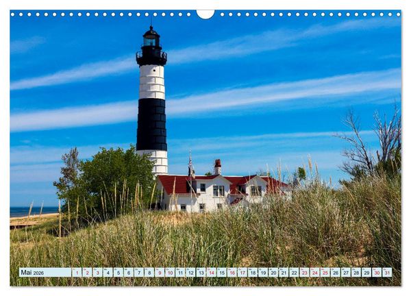Produktbild: Leuchtt&uuml;rme - Maritime Leuchtfeuer an den K&uuml;sten (Wandkalender 2026 DIN A3 quer), CALVENDO Monatskalender