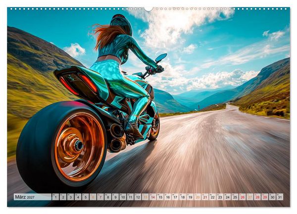 Produktbild: Schnelle Bikes und Starke Frauen (Wandkalender 2027 DIN A2 quer), CALVENDO Monatskalender