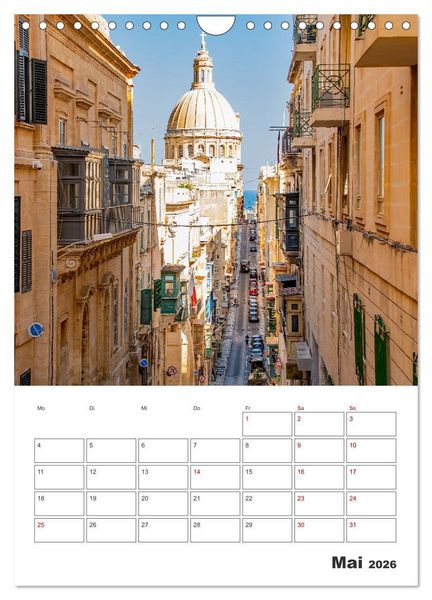 Produktbild: Valletta - K&uuml;stenstadt mit Charme (Wandkalender 2026 DIN A4 hoch), CALVENDO Monatskalender