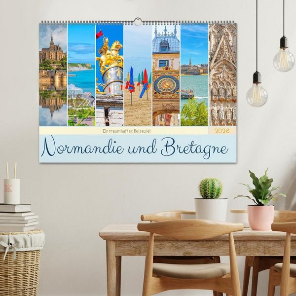 Produktbild: Ein traumhaftes Reiseziel - Normandie und Bretagne (Wandkalender 2026 DIN A2 quer), CALVENDO Monatskalender