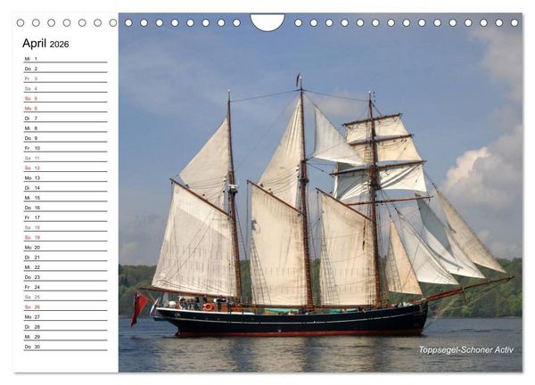 Produktbild: Traditionsschiffe auf der Ostsee (Wandkalender 2026 DIN A4 quer), CALVENDO Monatskalender