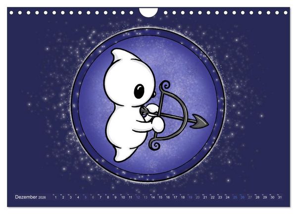 Produktbild: Geister Sternzeichen (Wandkalender 2026 DIN A4 quer), CALVENDO Monatskalender