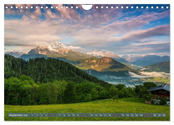 Produktbild: Unterwegs im Berchtesgadener Land 2026 (Wandkalender 2026 DIN A4 quer), CALVENDO Monatskalender