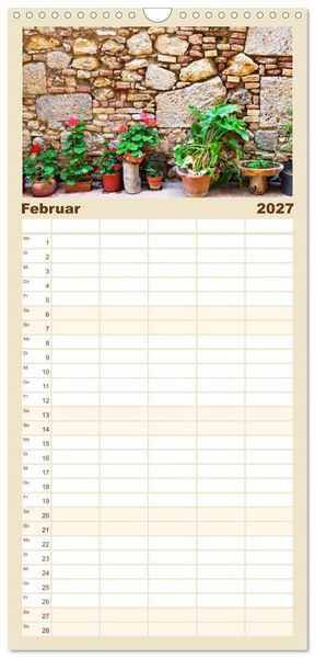 Produktbild: Familienplaner 2027 - San Gimignano, die Stadt der T&uuml;rme mit 5 Spalten (Wandkalender, 21 x 45 cm) CALVENDO