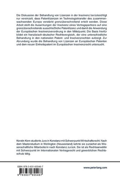 Produktbild: Ausschlie&szlig;liche Patentlizenzen im Europaeischen Insolvenzrecht