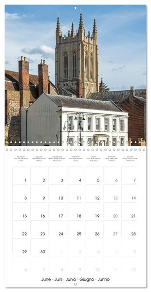 Produktbild: Bury St Edmunds - Historic town in eastern England (Wall Calendar 2026 12 &times; 12 Inch) CALVENDO 12 Month Wall Calendar