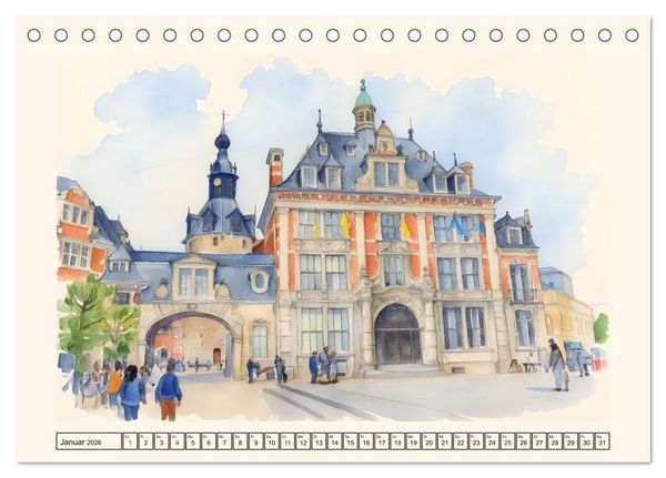 Produktbild: Belgien - absolut sehenswert (Tischkalender 2026 DIN A5 quer), CALVENDO Monatskalender