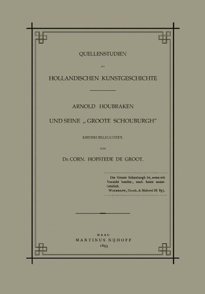 Produktbild: Quellenstudien zur Holl&auml;ndischen Kunstgeschichte