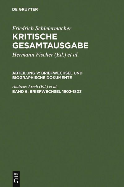 Produktbild: Briefwechsel 1802-1803