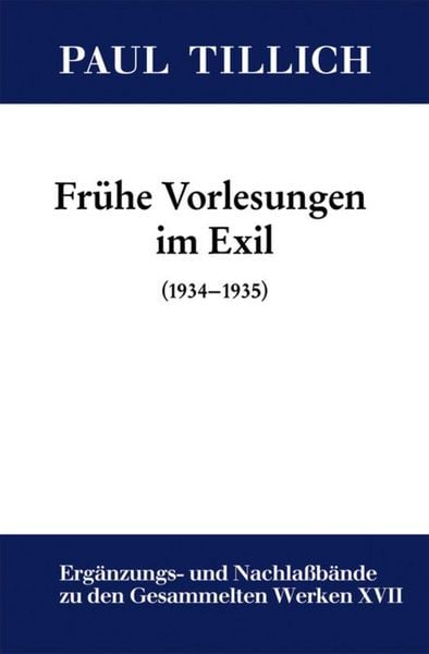 Produktbild: Fr&uuml;he Vorlesungen im Exil