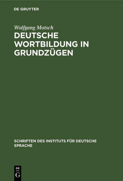 Produktbild: Deutsche Wortbildung in Grundz&uuml;gen
