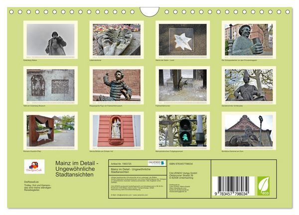 Produktbild: Mainz im Detail - Ungew&ouml;hnliche Stadtansichten (Wandkalender 2026 DIN A4 quer), CALVENDO Monatskalender