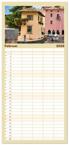 Produktbild: Familienplaner 2026 - Nago-Torbole, der sch&ouml;ne Norden vom Gardasee mit 5 Spalten (Wandkalender, 21 x 45 cm) CALVENDO