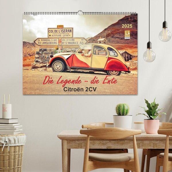 Produktbild: Die Legende - die Ente, Citro&euml;n 2CV (Wandkalender 2025 DIN A2 quer), CALVENDO Monatskalender