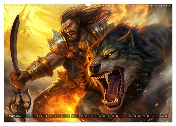 Produktbild: G&ouml;tterd&auml;mmerung - Der Ragnar&ouml;k in der nordischen Mythologie (Wandkalender 2026 DIN A2 quer), CALVENDO Monatskalender