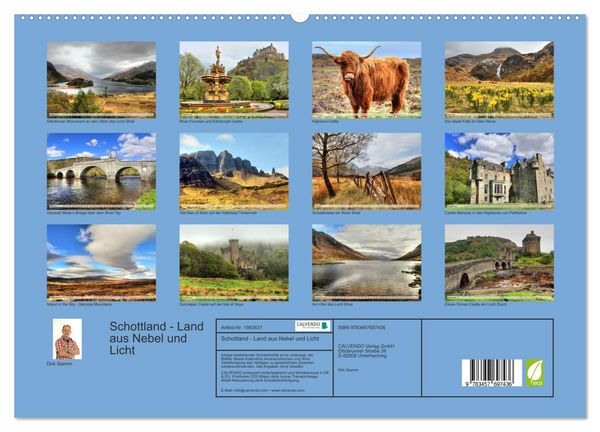 Produktbild: Schottland - Land aus Nebel und Licht (hochwertiger Premium Wandkalender 2026 DIN A2 quer), Kunstdruck in Hochglanz