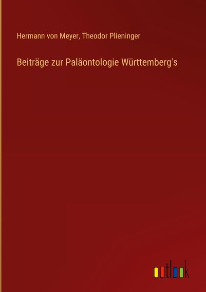 Produktbild: Beitr&auml;ge zur Pal&auml;ontologie W&uuml;rttemberg's