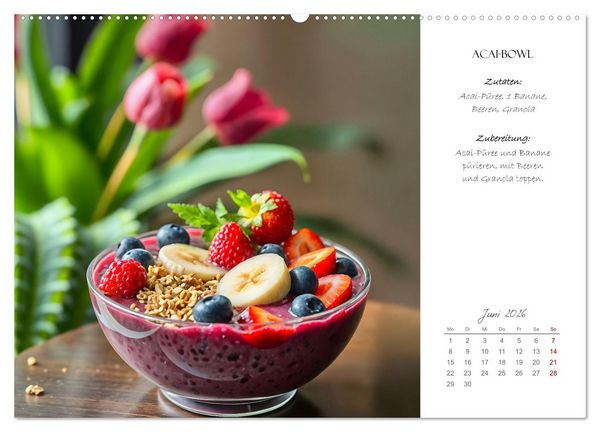 Produktbild: Superfood Power - Gesunde und leckere Superfood-Snacks (hochwertiger Premium Wandkalender 2026 DIN A2 quer), Kunstdruck in Hochglanz