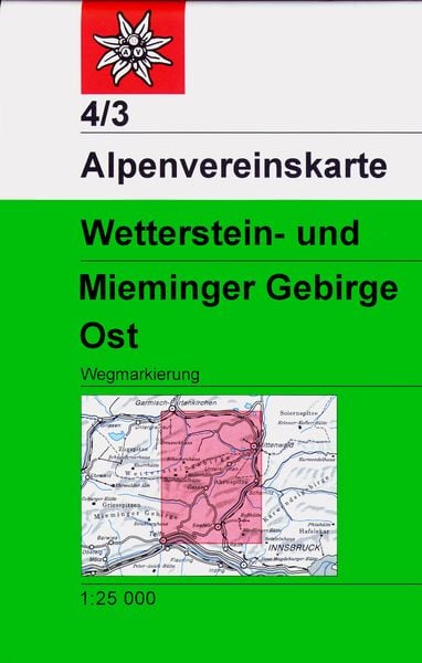Produktbild: DAV Alpenvereinskarte 4/3 Wetterstein Mieminger Gebirge Ost